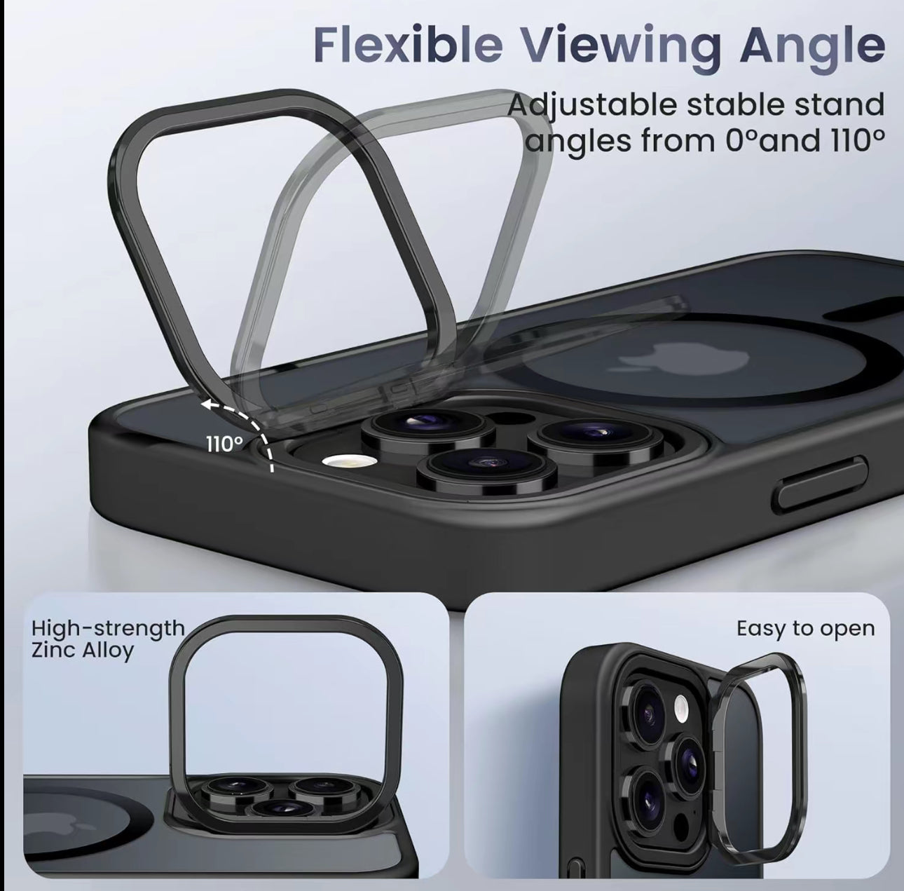 3-in-1 iPhone Case | Kickstand + MagSafe + Camera Lens Protection